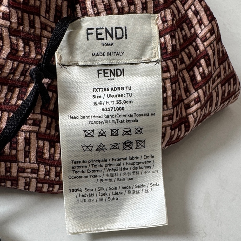 Fendi Elegant pink & red Headband - Picture 2 of 6
